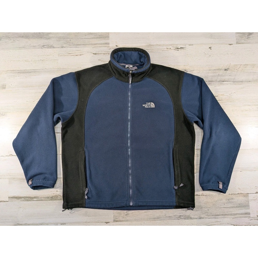 Vintage Y2K North Face Jacket Mens Medium Khumbu Fleece Full Zip Black Blue Gorp